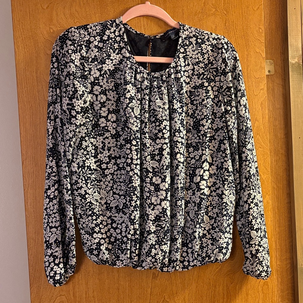 Tommy Hilfiger Black and White Floral Blazer